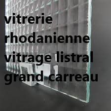 Vitrage imprime listral grand carreau